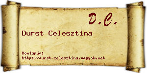 Durst Celesztina névjegykártya